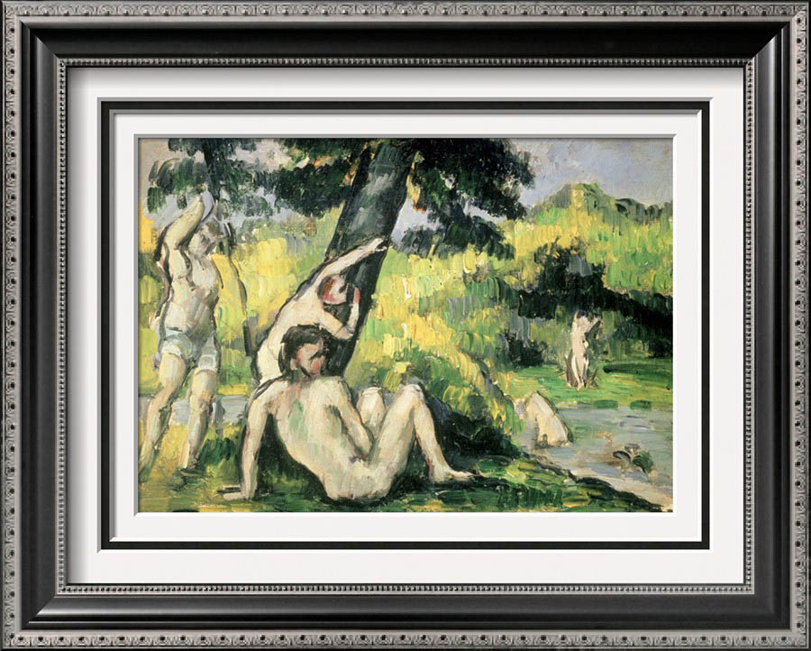 The Bathing Place - Paul Cezanne Painting